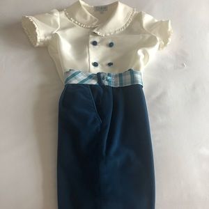 Boy’s Holiday Royal Blue 3 Pc Velvet Set Sz. 4